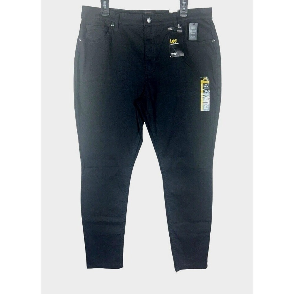 Lee Legendary Skinny Jeans Womens 18M True Black Mid Rise Stretch Denim NWT
